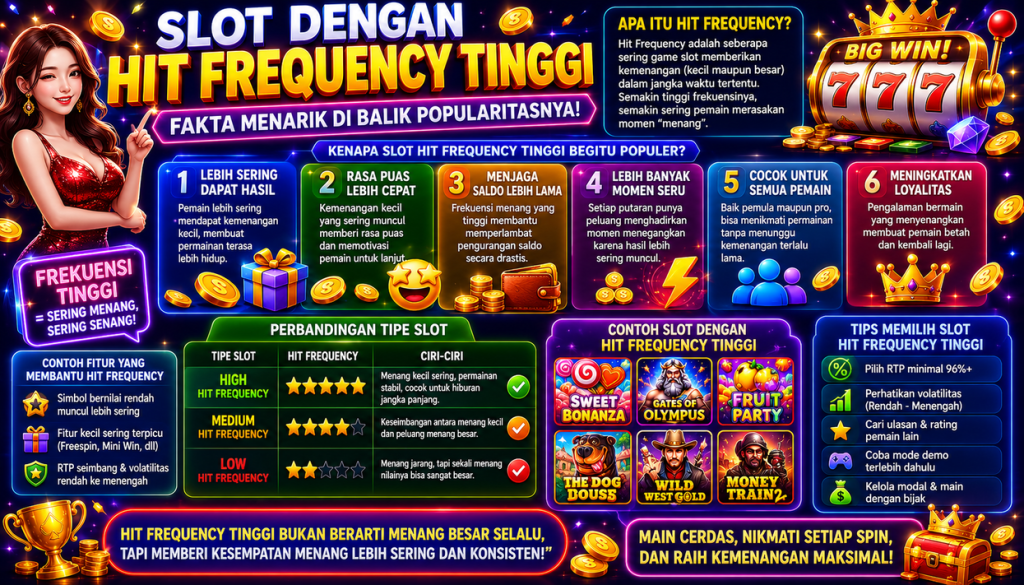 Slot dengan Hit Frequency Tinggi: Fakta Menarik di Balik Popularitasnya