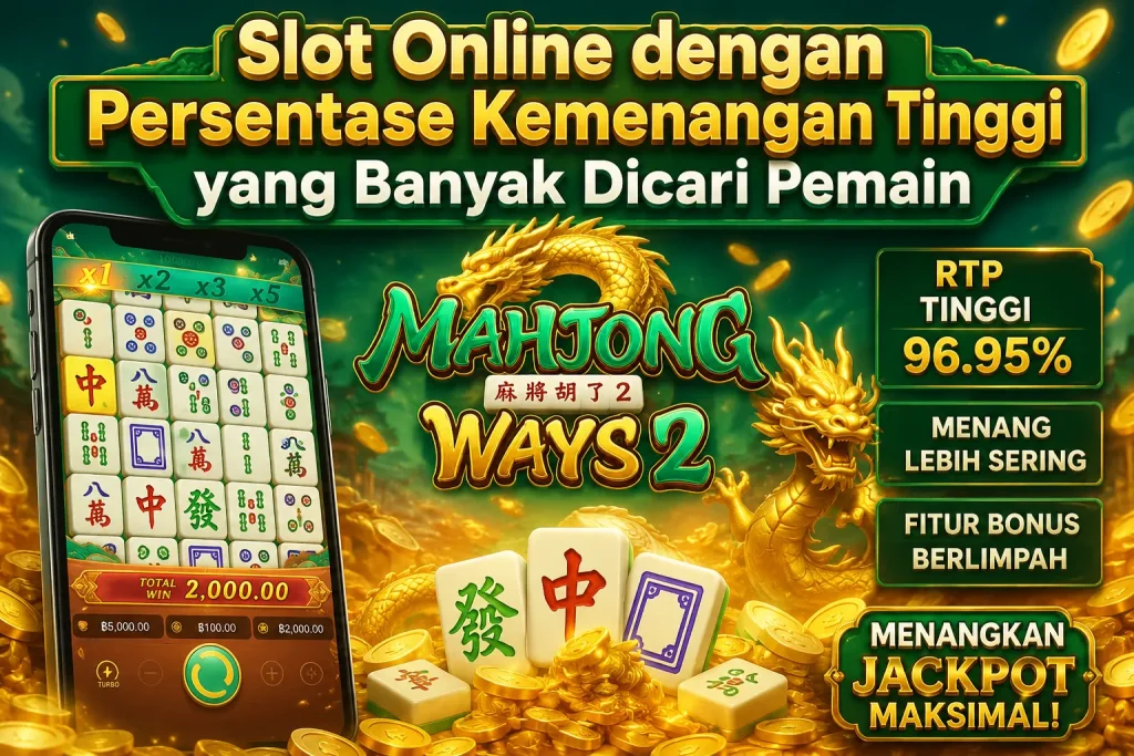 Slot Online dengan Persentase Kemenangan Tinggi yang Banyak Dicari Pemain