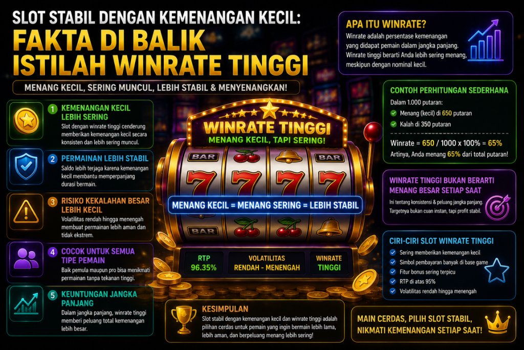 Slot Stabil dengan Kemenangan Kecil: Fakta di Balik Istilah Winrate Tinggi